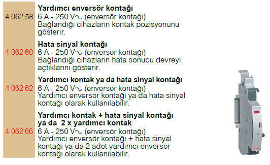 Yardımcı kontaklar