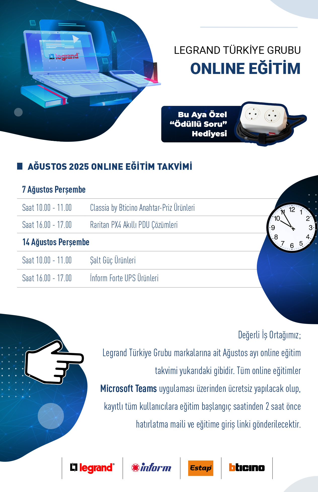 Online Eğitim Ağustos Ayı Takvimi