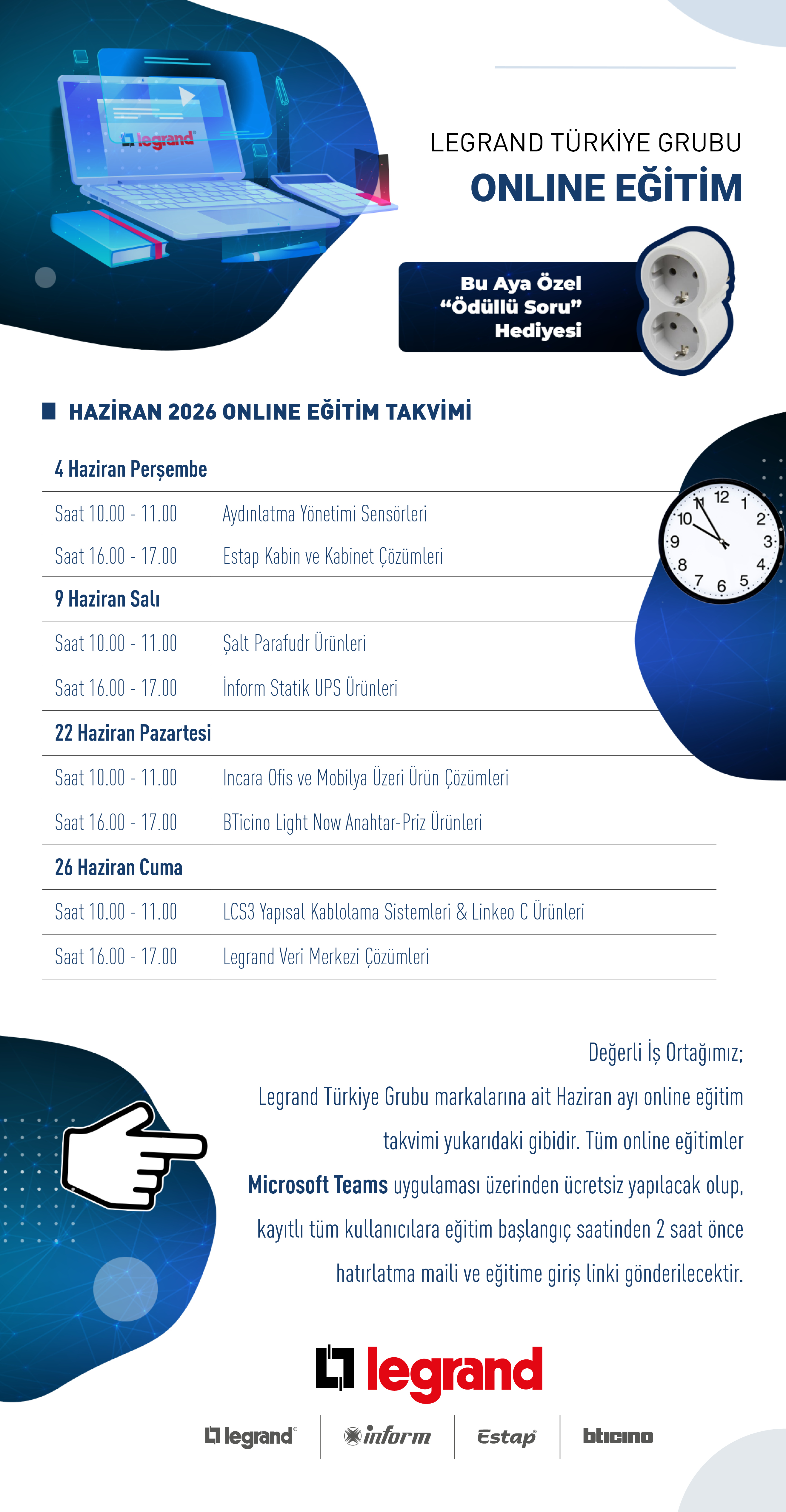 Online Eğitim Haziran Ayı Takvimi